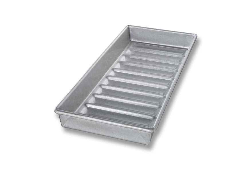 USA Pan Bakeware Nonstick New England Hot Dog Bun and Lobster Roll Loaf Pan, Aluminized Steel - Image 1