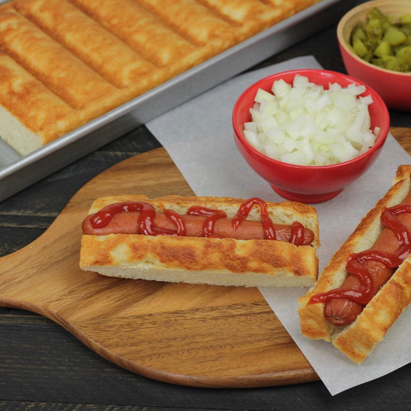 USA Pan Bakeware Nonstick New England Hot Dog Bun and Lobster Roll Loaf Pan, Aluminized Steel - Image 4