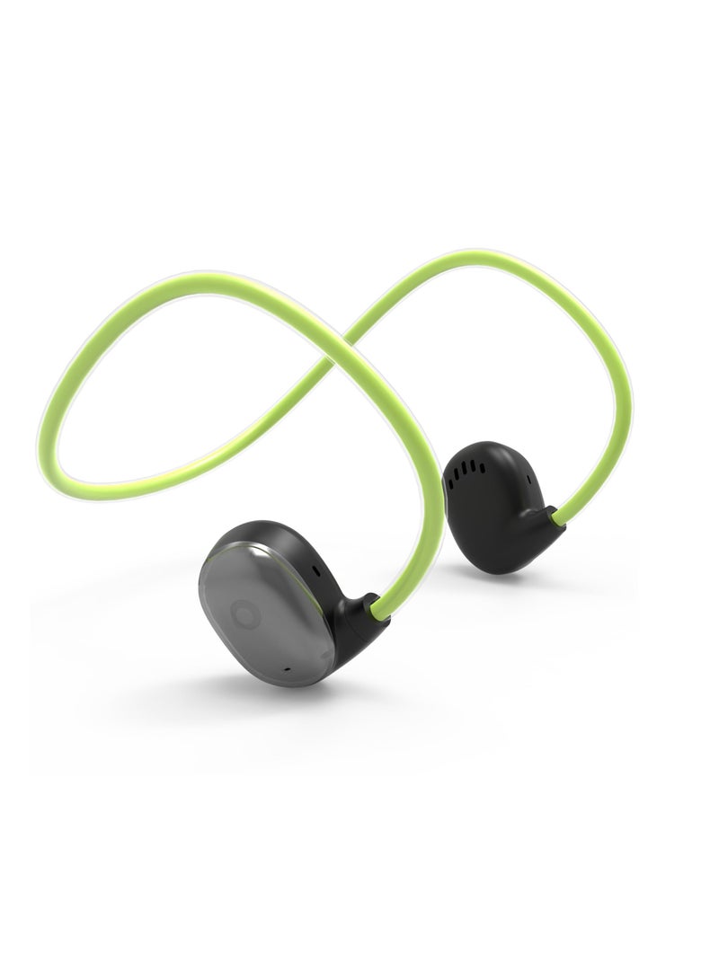 Excefore Open-Ear Headphones, Kids Headphones, Open Ear Bluetooth Headphones with MIC, Portable and Safer for Kids, Touch Control Headset for School/Work/Computer/Phone (Green)  - Image 1