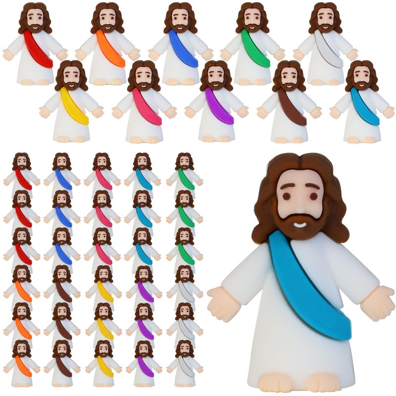 Bamamon 30 Pcs Little Jesus Figures Mini Jesus Figurines in Bulk Tiny Jesus Christ Toys to Hide and Seek Christian Sunday School Religious Party Favors Baby Jesus Baptism Gifts for Easter Egg Stuffers - Image 3