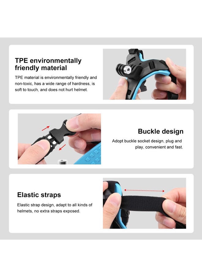 O Ozone Full Face Helmet Chin Camera Mount Strap Mount for GoPro Hero 11/10/9/8/7/(2018)/6/5 BlackDJI Osmo Action 3/2Insta360 ONE RAKASO/Campark/YI and More Motorcycle Strap Mount Accessories  - Image 2
