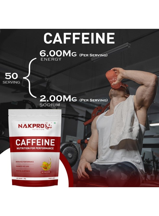 NAKPRO Caffeine Pre-Workout Energy Supplement Powder for Men, Women | Helps in increasing Performance, Focus and Endurance - 50 Servings (Fruit Punch, 100g) - Image 4