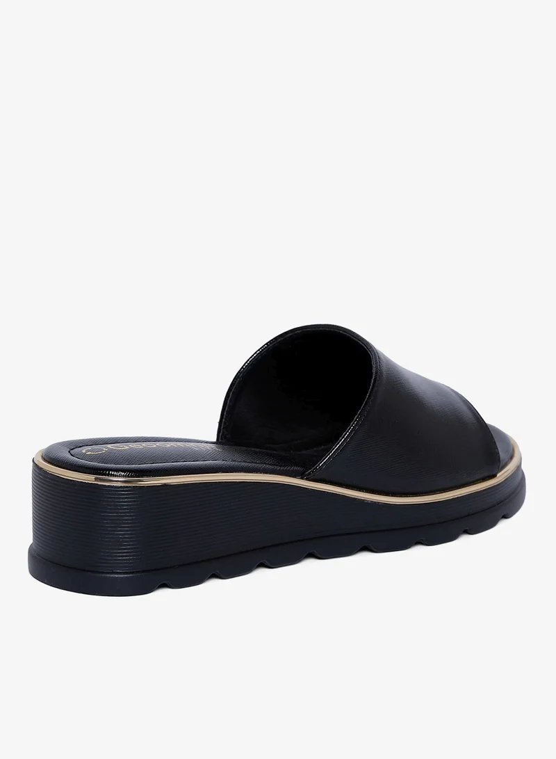 Geoomnii BLACK Geoomnii Comfort Slide Sandals for Women – Cushioned Slip-On Casual Sandals for Daily Wear, Home, Travel & Walking for Women | Best Price UAE