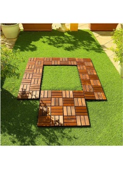 Generic FFD Wooden Decking Tiles Hardwood Flooring Deck Interlocking Floor Tiles(10pcs)  - Image 1