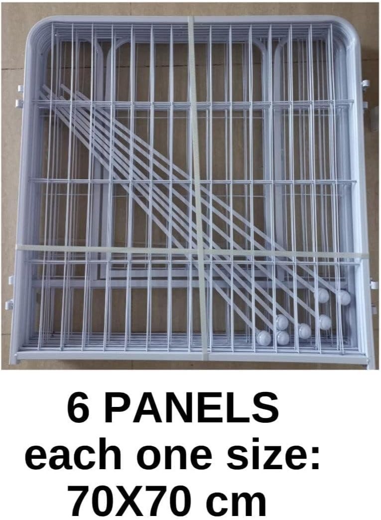 SHAMWA Dog Playpen Heavy Duty Folding Pet Exercise Pen Extra Large Indoor Outdoor Dog Fence with Door Panels Dog Crate Cage Kennel for Small and Large Dogs - Image 3