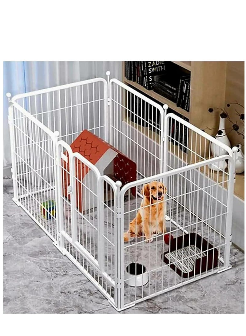SHAMWA Dog Playpen Heavy Duty Folding Pet Exercise Pen Extra Large Indoor Outdoor Dog Fence with Door Panels Dog Crate Cage Kennel for Small and Large Dogs - Image 2