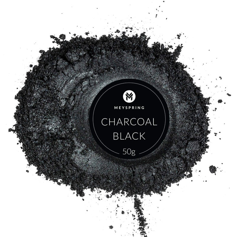 MEYSPRING Charcoal Black Mica Powder for Epoxy Resin - 50 Grams - Great for Resin Art and UV Resin - Epoxy Resin Color Pigment - Image 2