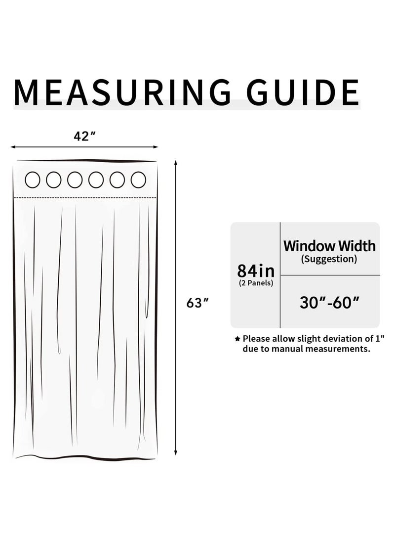 Generic - Simple Blackout Curtains, Solid Thermal Insulated Grommet and Noise Reduction Window Drapes, Room Darkening Curtains, for Bedroom and Living Room, 2 Panels (42x63 inch, Gray) - Image 1