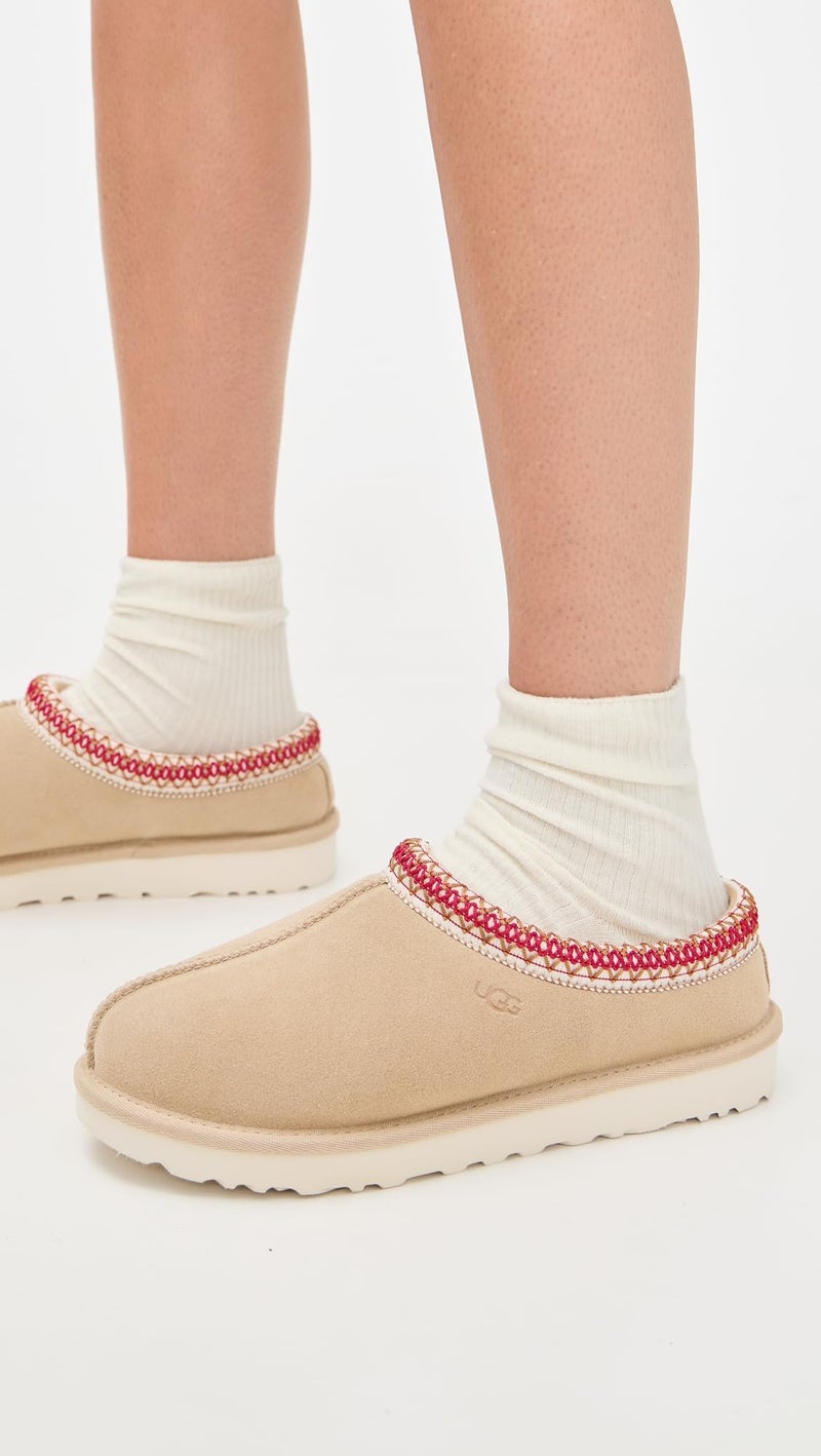 UGG Women's Tasman Ii Slipper, Sand/Dark Cherry, 10 - Image 2