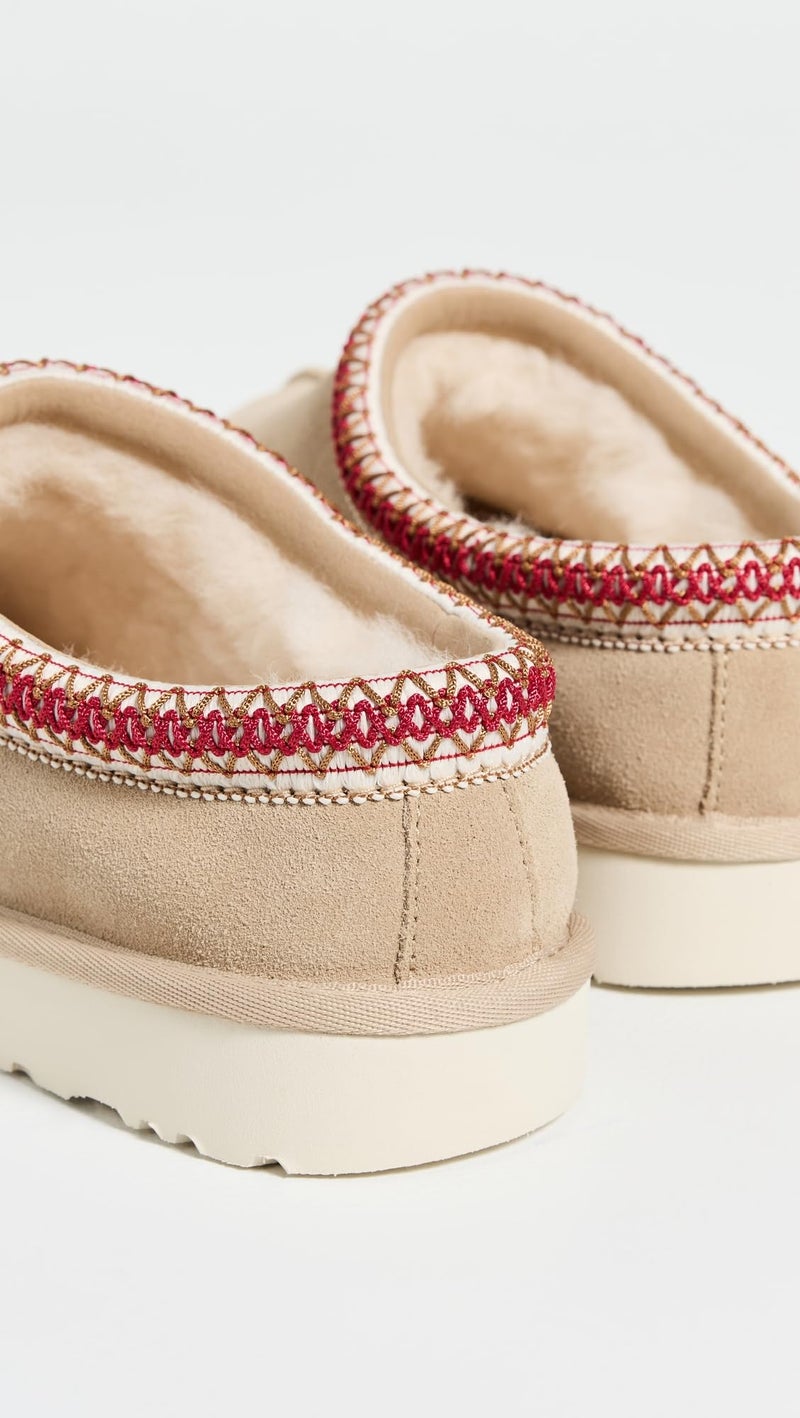 UGG Women's Tasman Ii Slipper, Sand/Dark Cherry, 10 - Image 4