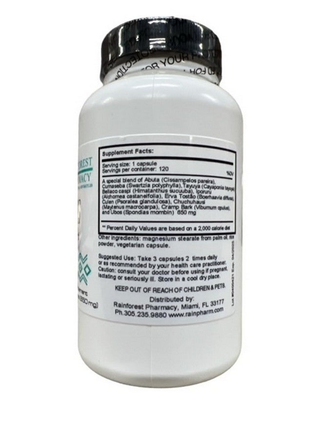 Rainforest Pharmacy Avenca Capsules (Adiantum Capillus-Veneris) 500 mg, 100 Capsules | Wildcrafted Maidenhair Fern Herbal Supplement - Image 2