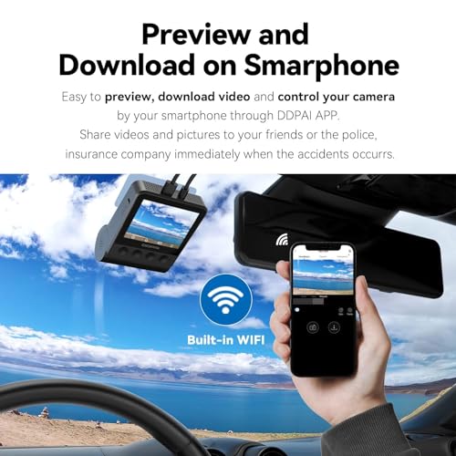 DDPAI True 4K UHD Dual Dash Cam for Car Front and Rear | 8MP Front + 3MP Rear, STARVIS IMX415 Sensor, Built-in GPS, ADAS, Night Vision, Wi-Fi & App Control, 2.3" LCD - Image 4