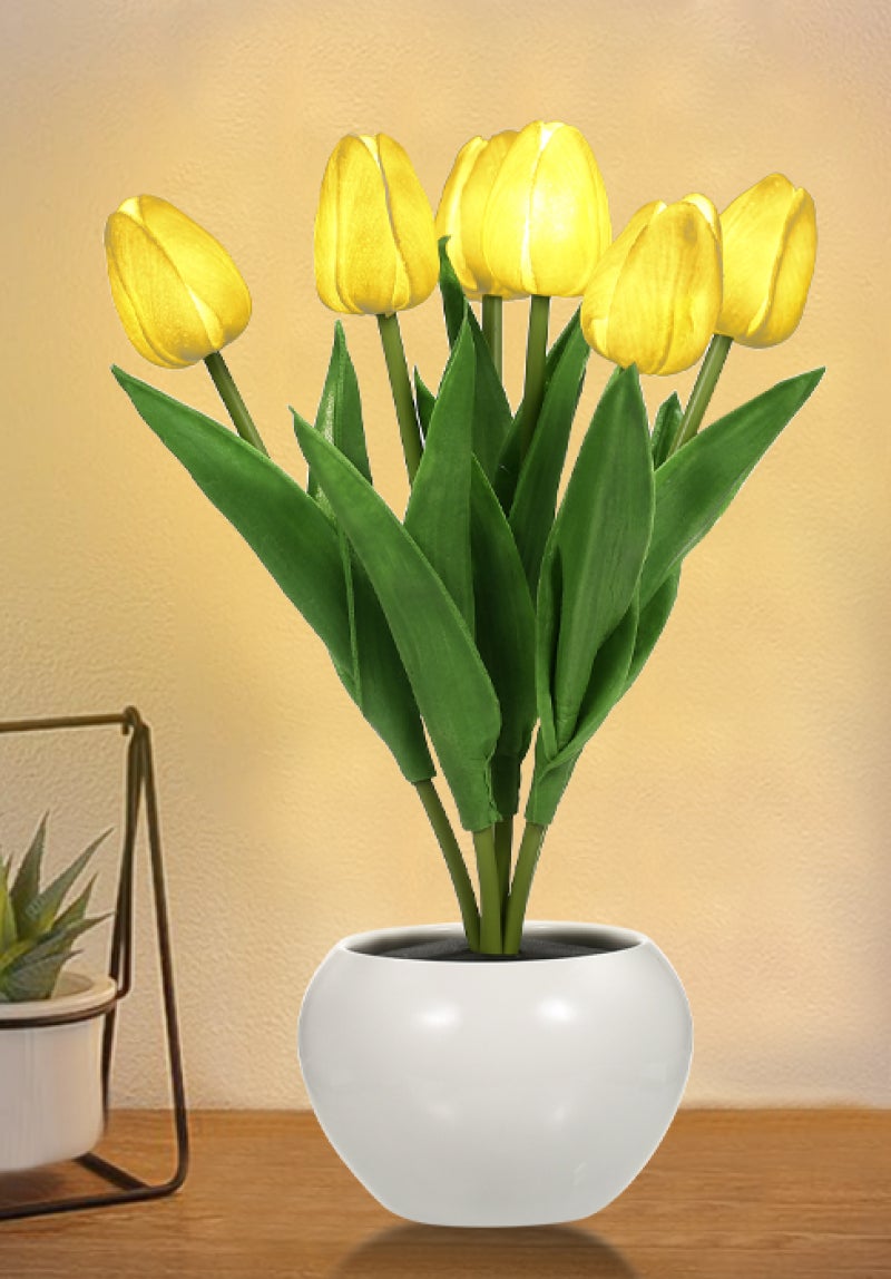 Neoglint Tulip Lamp Indoor Decorative Table Lamp Flower Pot Lamp Ambient Night Light Gift Potted Plant - Image 2