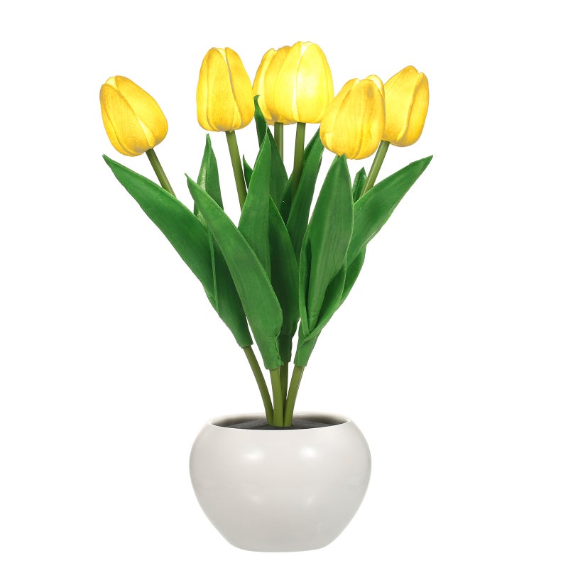 Neoglint Tulip Lamp Indoor Decorative Table Lamp Flower Pot Lamp Ambient Night Light Gift Potted Plant - Image 1