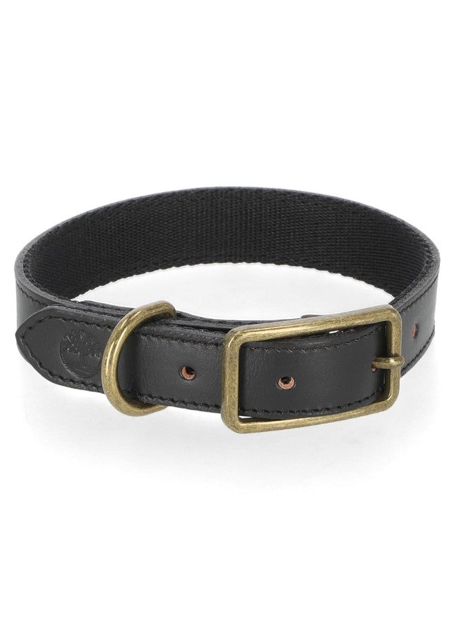 Timberland Leather Dog Collar, Heavy Duty Dog Collar, Strong Leather, Small Medium Large Dogs (10” – 17” Neck) - Image 1
