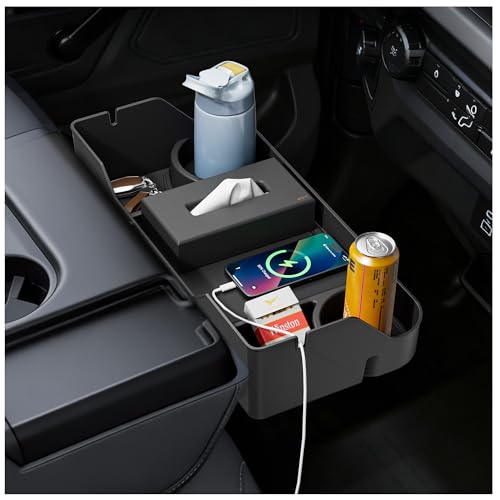 PICURA 2026 Upgraded Front Center Seat Headrest Organizer Compatible with 2011-2025 Ford F150 F250 F350 F450 F550 F650 Accessories Center Console Organizer Storage Tray(Jump Seat Console Only) - Image 1