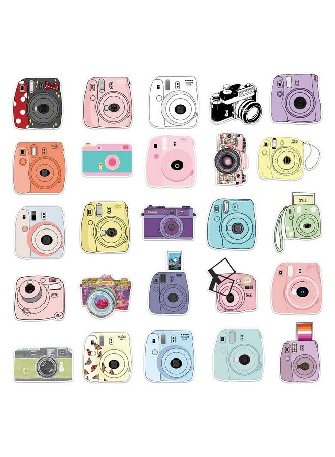 Ash & Roh Cute Cartoon Stickers for Kids, 50 Pcs Cute Stickers for Water Bottles - Cute Stickers Pack Gift for Kids Teen Birthday Party (Camera) - Image 3
