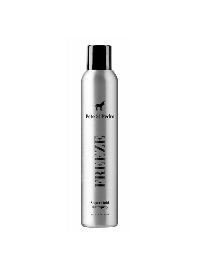 Pete & Pedro Pete & Pedro FREEZE - Hairspray For Men & Women | Super Strong Hold Locks Hair Instantly In Place | Spray Dries Quickly, No Stiffness or Stickiness | As Seen on Shark Tank, 10 oz.  - Image 1