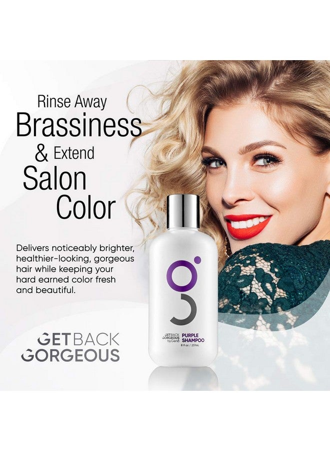 جيت باك جورجيس شامبو GBG البنفسجي للشعر الأشقر - تونر للشعر الفضي والرمادي والأشقر، يُرطب الشعر النحاسي على الفور - شامبو أرجواني مُصمم خصيصًا للمشاهير لشعر ناعم ولامع وحريريّ للنساء والرجال، 8 أونصة - Image 3