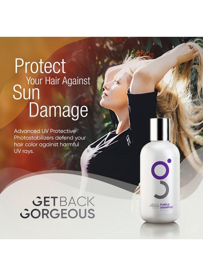 جيت باك جورجيس شامبو GBG البنفسجي للشعر الأشقر - تونر للشعر الفضي والرمادي والأشقر، يُرطب الشعر النحاسي على الفور - شامبو أرجواني مُصمم خصيصًا للمشاهير لشعر ناعم ولامع وحريريّ للنساء والرجال، 8 أونصة - Image 5