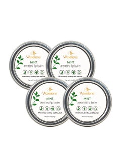 Waxelene Waxelene Mint Aerated Lip Balm Tin 4 Piece Best Lip Balm Ever Organic Multipurpose Ointment Baby Eczema Dry Sensitive Skin Chapped Lips Moisturizer 