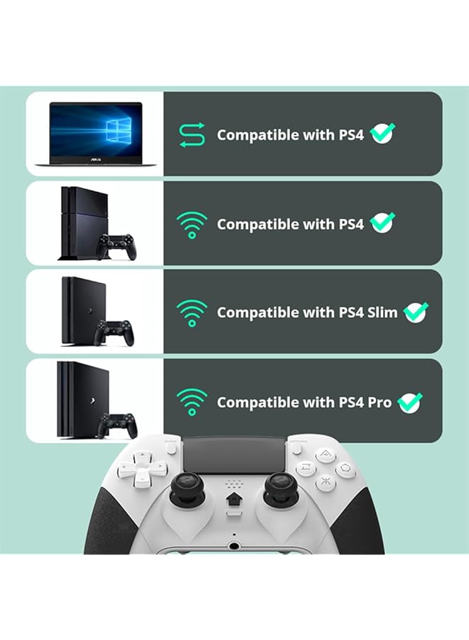 YARDHOBI Ps4 Controller Wireless Wireless Pro Controller Compatible With Ps4 /Ps4 Pro/Ps4 Slim Console Gaming Remote With Usb C Cable/Built In 800Mah Rechargeable Battery/Precise Joystick/6 Axis Gyro - Image 5