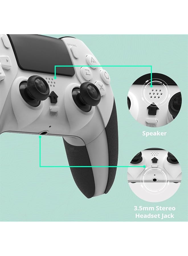 YARDHOBI Ps4 Controller Wireless Wireless Pro Controller Compatible With Ps4 /Ps4 Pro/Ps4 Slim Console Gaming Remote With Usb C Cable/Built In 800Mah Rechargeable Battery/Precise Joystick/6 Axis Gyro - Image 3