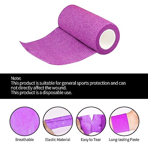 Ruby Q 48pcs Self Adhesive Bandage Wraps 4in 5 Yards Multicolor - Image 5
