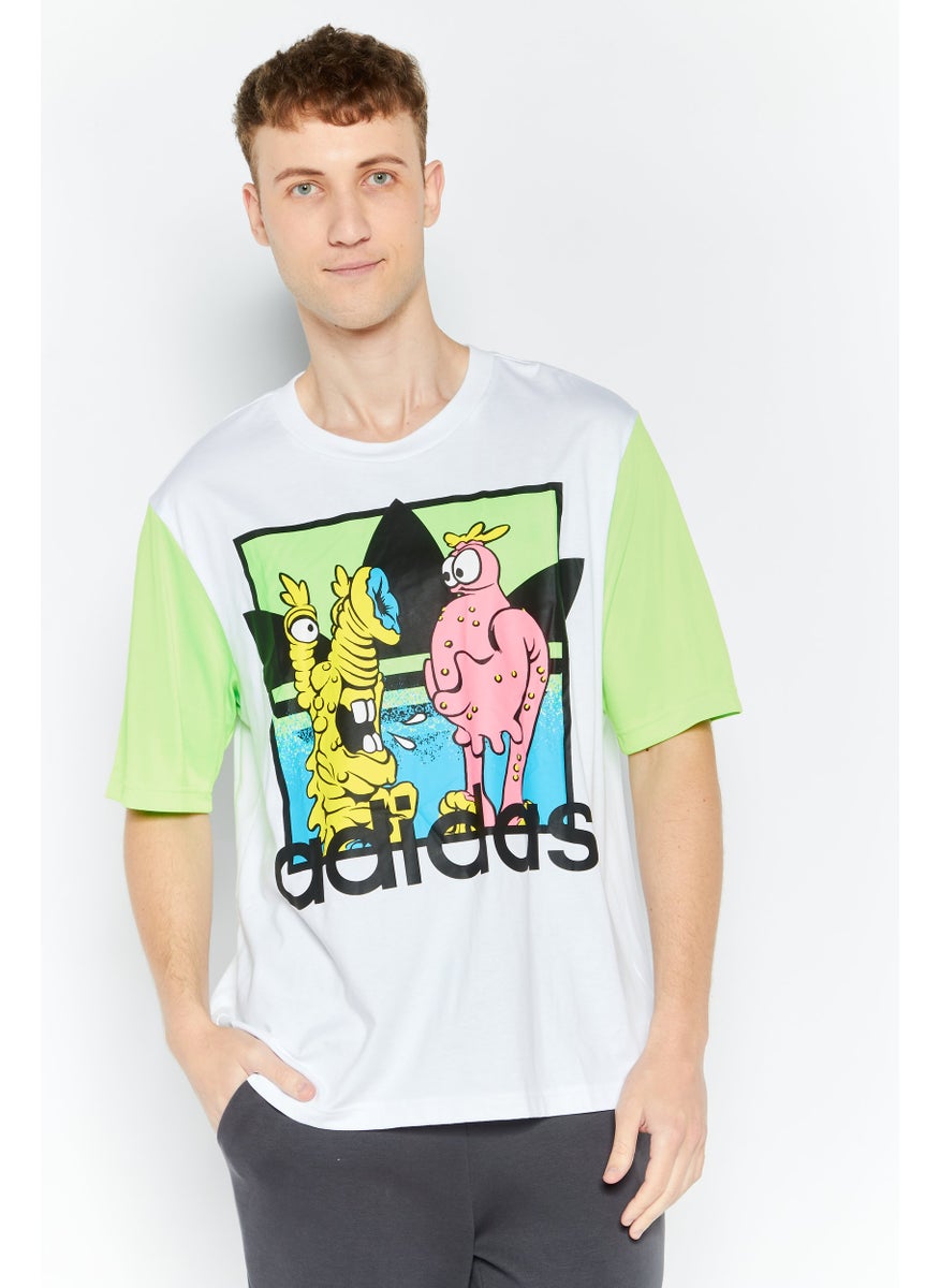 Adidas Adidas Originals x Jeremy Scott Men Sportwear Fit Short Sleeves Outdoor T-Shirt, Multicolor  - Image 1