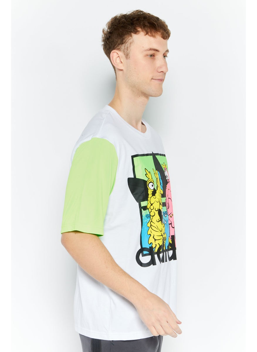 Adidas Adidas Originals x Jeremy Scott Men Sportwear Fit Short Sleeves Outdoor T-Shirt, Multicolor  - Image 3