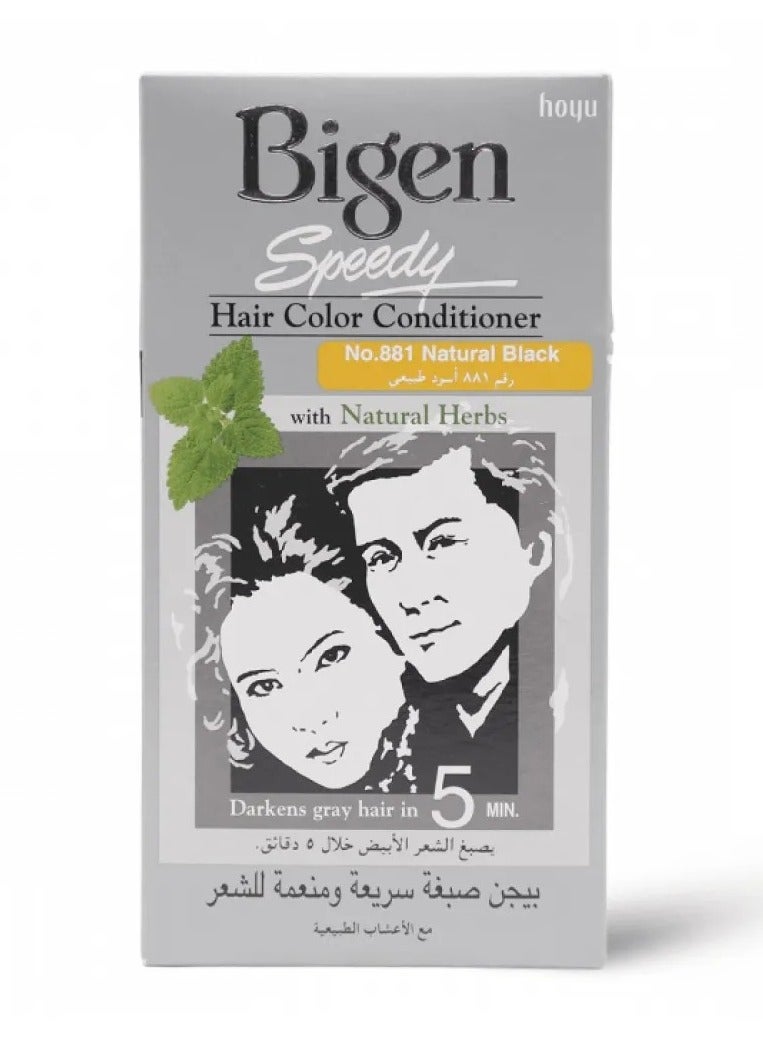 بايجن بيجن صبغة سريعة ومنعمة للشعر مع الأعشاب الطبيعية والزيوت يصبغ الشعر باللون الأسود بسهولة 881 80جرام - Image 2