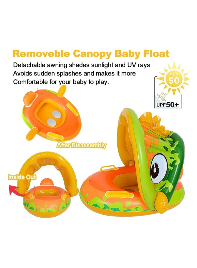 GGEROU Baby Swimming Ring Inflatable,Kids Toddler Infant Swimming Float Pool Floaties Pool Ring with Seat for 1-6 Year Old Baby  - Image 2