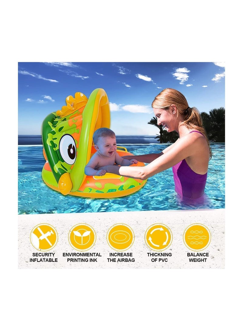 GGEROU Baby Swimming Ring Inflatable,Kids Toddler Infant Swimming Float Pool Floaties Pool Ring with Seat for 1-6 Year Old Baby  - Image 4