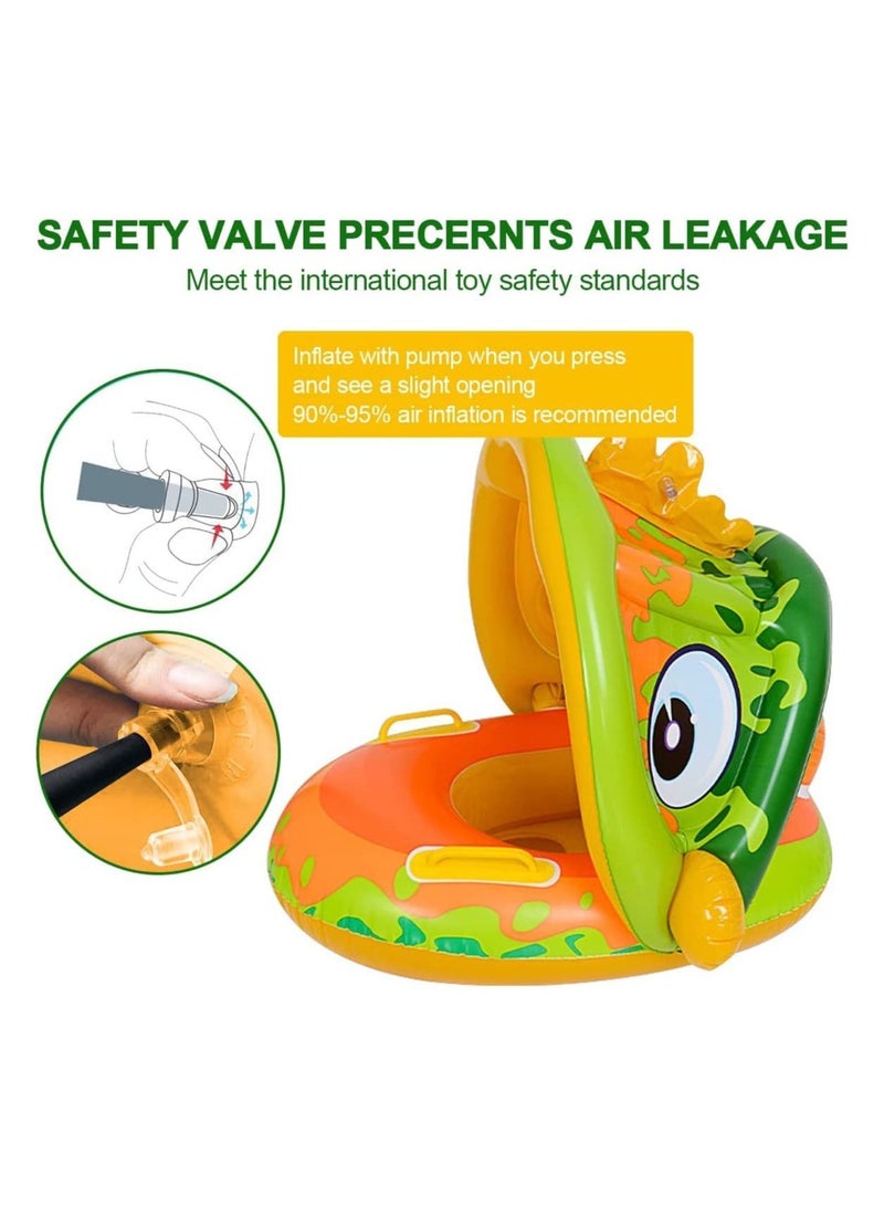 GGEROU Baby Swimming Ring Inflatable,Kids Toddler Infant Swimming Float Pool Floaties Pool Ring with Seat for 1-6 Year Old Baby  - Image 3