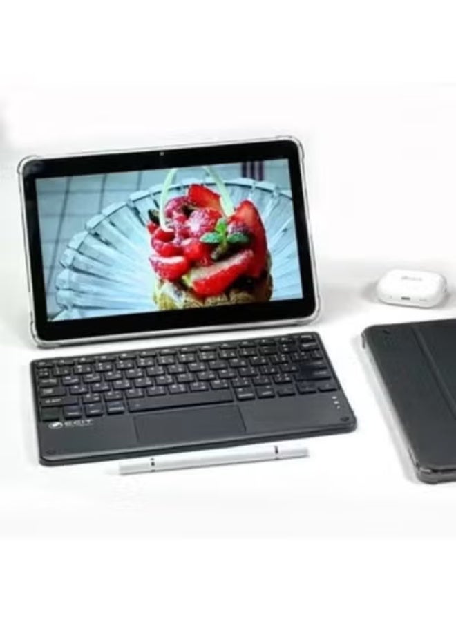 CCIT Tab 17 Pro 10.1-Inch Android Tablet with 8GB RAM, 256GB Storage, Dual SIM 4G LTE, WiFi, IPS HD Display, Touch Pen, Bluetooth Headset, Keyboard & Case – 6000mAh Battery for Work & Study - Image 1