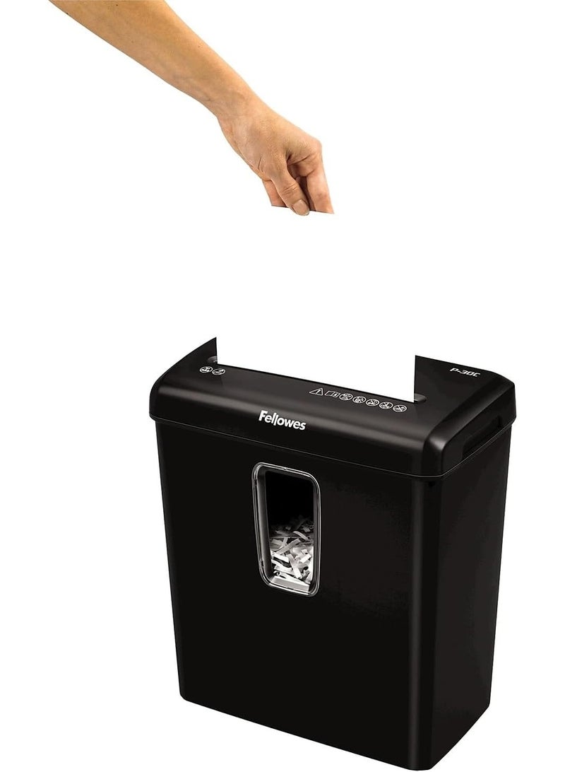 Fellowes Fellowes PowerShred P-30C 6 Sheet Cross-Cut Deskside Paper Shredder for The Home Office - Image 5