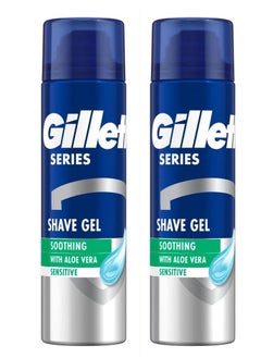 Gillette Gillette Pack Of 2 Series shaving gel With Aloe Vera 200 ml  - Image 1