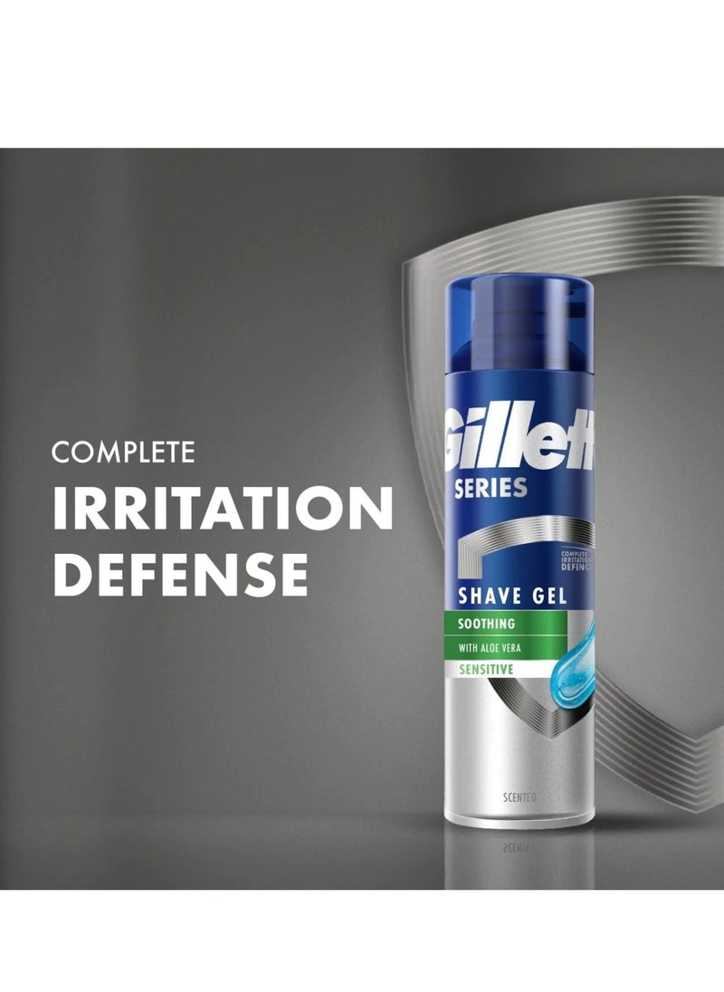 Gillette Gillette Pack Of 2 Series shaving gel With Aloe Vera 200 ml  - Image 5
