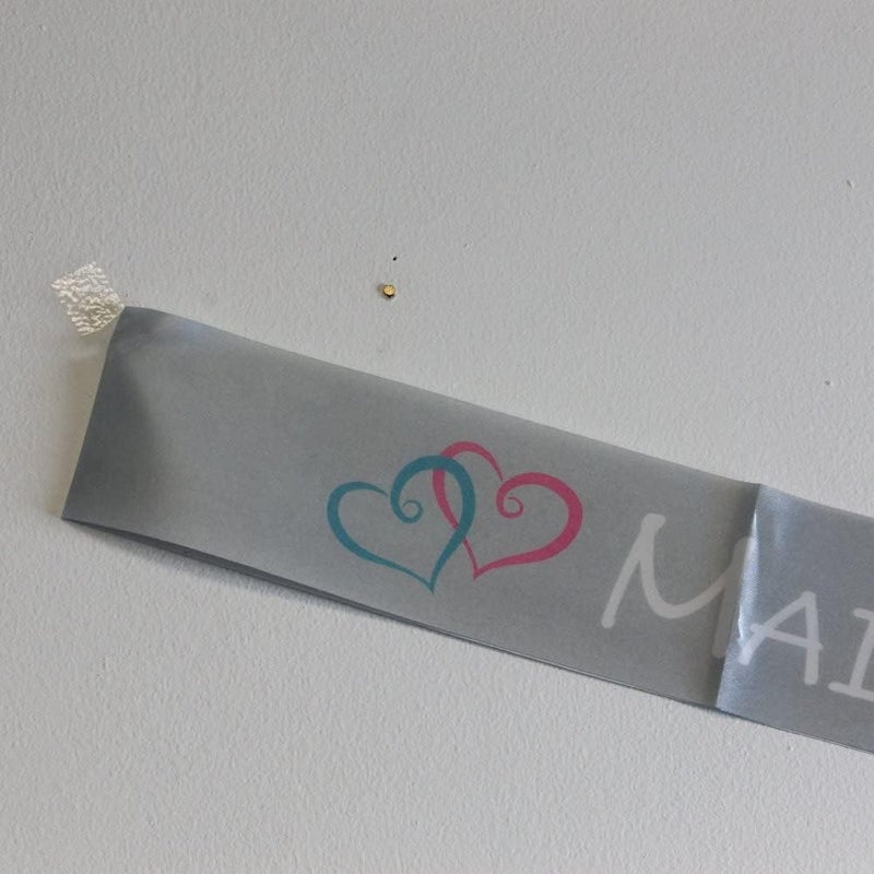 Unique Maid of Honor Satin Sash 31 Silver - Image 5