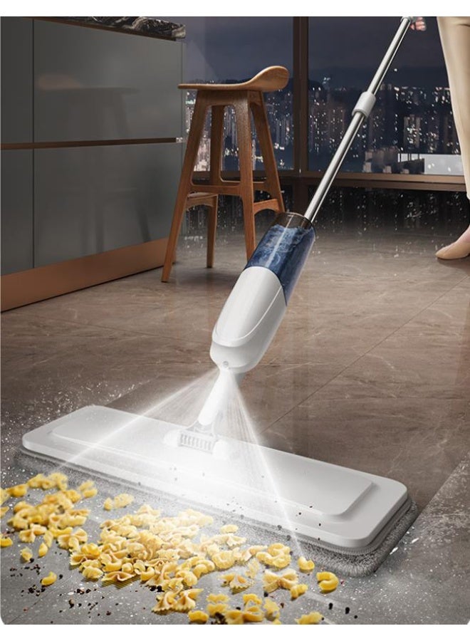 ممسحة رش لتنظيف الأرضيات، مزودة بقطعتين من المايكروفايبر قابلة للغسل، وخزان مياه قابل لإعادة التعبئة سعة 350 مل، مناسبة للأرضيات الخشبية والباركيه والبلاط، لون أبيض (HX-P8) - Image 4