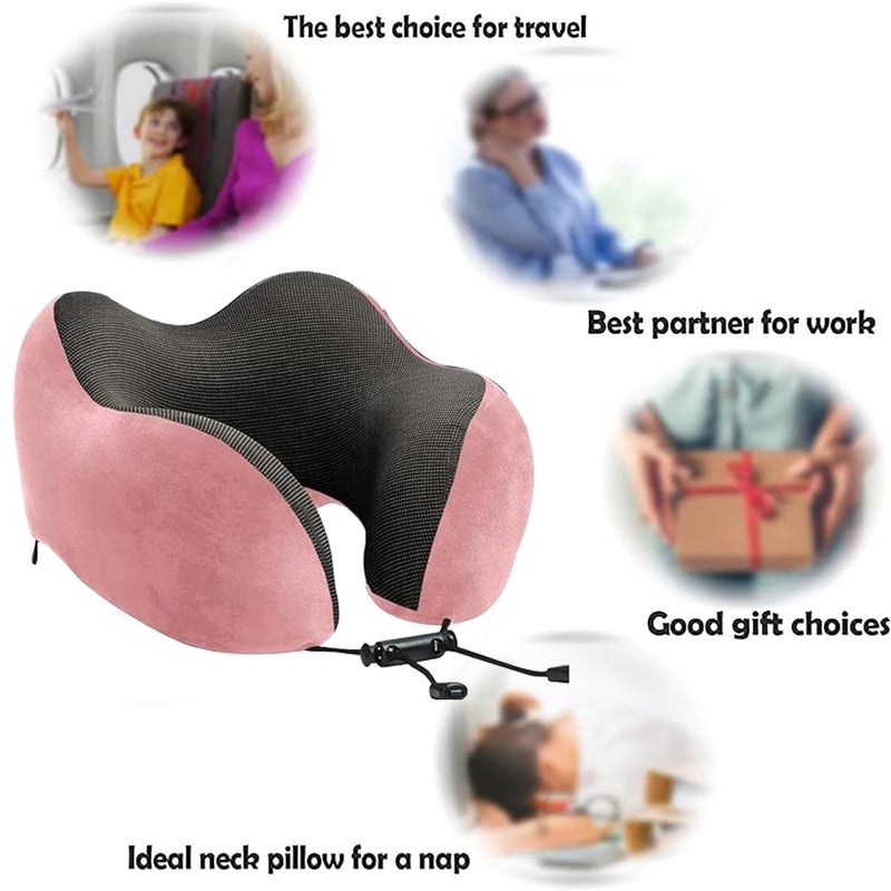 Ashtron Ashtron Neck Pillow with Eye Mask for Travel Comfort Car Neck Rest Car Pillow Flight Pillow for Neck Pain Relief Neck Pillow for Sleeping Includes Eye Mask Carry Bag and Ear Plugs - Image 5