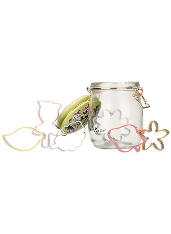 Cath Kidston Cath Kidston Painted Table Glass Jar With 6Pc Cookie Cutters