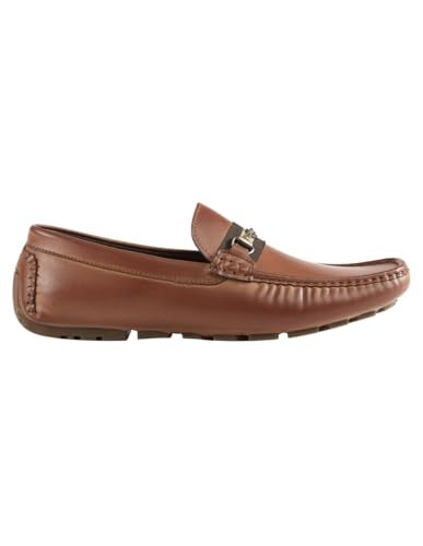 Guess Men's Aarav Driving Style Loafer, Cognac 210, 8 - Image 2