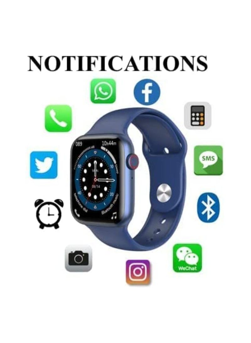 modio - Split Screen Smart Watch With Rotating Side Button Blue Wearfit Pro - Image 1