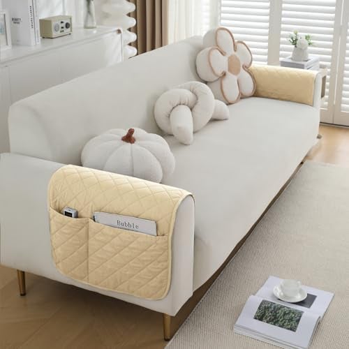 HOKIPO Polyester Blend Waterproof Quilted Mats | Make Your Own Sofa Mat Set | Many Size Options - 1 Pc Length 170cm, Brown (AR-5268-BR) - Image 5
