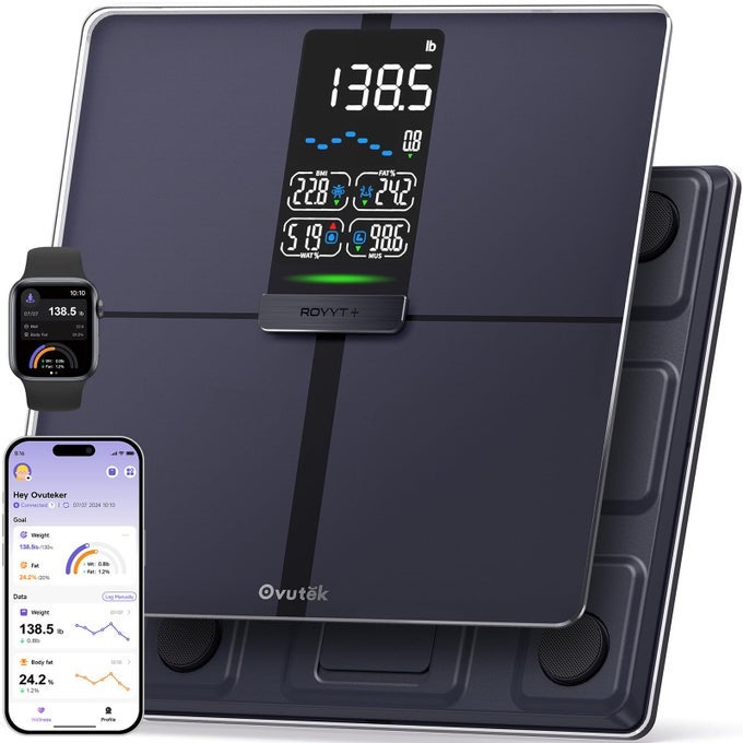 PROFESSIONAL SMART SCALE FOR BODY WEIGHT BMI BODY FAT MUSCLE MASS HIGHLY ACCURATE BODY COMPOSITION WEIGHING MACHINE BATHROOM DIGITAL SCALE LARGE DISPLAY SYNC WITH FITNESS APP 450LB