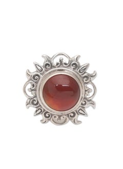 Artisan Handmade Carnelian Cocktail Ring Sun Themed .925 Sterling Silver Red Indonesia Birthstone 'Light Of The Universe' - pzsku/Z626D857BDC1D7967841CZ/45/_/1714990369/8fbd6343-64d1-4aaf-8592-2af535c8b4d1