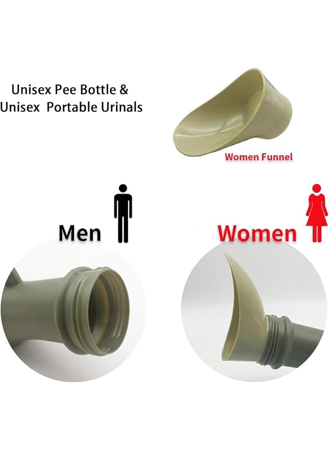 Excefore Travel Toilet Urinal Bottles Urinal Pee Bottle With Funnel And Spill Proof Screw Lid Unisex Portable Urine Bottle Emergency Toilet For Car Travel Camping 1000Ml - Image 4