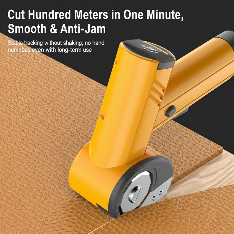 Cordless Electric Scissors with LED Display, 4-Speed Rechargeable Cutter, LED Light, USB Charging, Easy Blade Replacement for Cardboard, Fabric, Leather & Crafts - Image 3