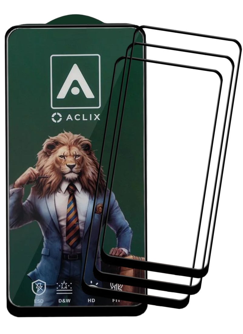 ACLIX 3 Pieces Antistatic ESD Dustproof Premium Quality High Definition Tempered Glass Screen Protector Designed For Oppo A94 - Image 1